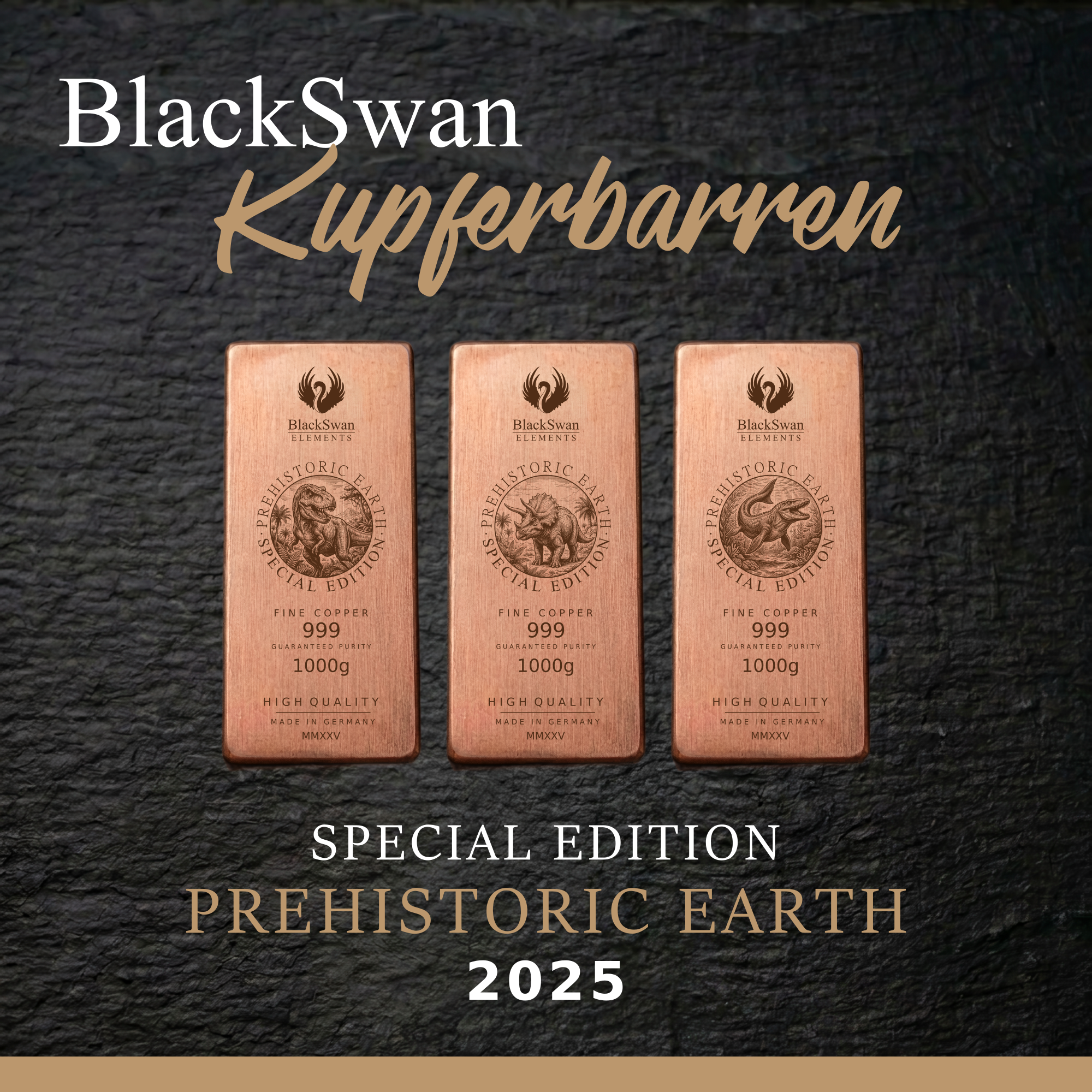 Prehistoric Earth - Limited Edition - 6 x 1.000g Kupferbarren