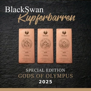 Gods Of Olympus - Limited Edition - 12 x 1.000g Kupferbarren